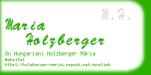 maria holzberger business card